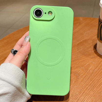 Solid Color Liquid Silicone MagSafe Magnetic Phone Case, For iPhone 17e / 16e