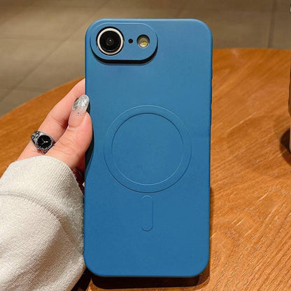 Solid Color Liquid Silicone MagSafe Magnetic Phone Case, For iPhone 17e / 16e