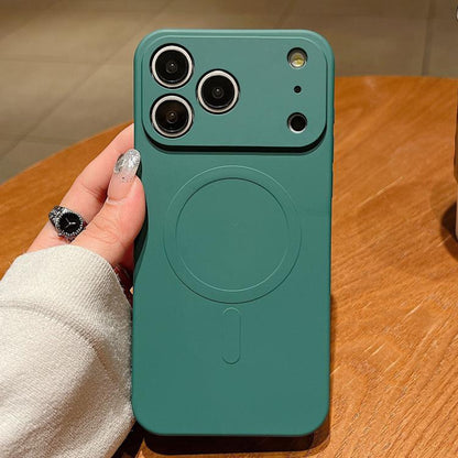 Solid Color Liquid Silicone MagSafe Magnetic Phone Case, For iPhone 17 Pro Max