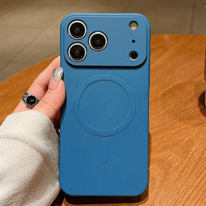 Solid Color Liquid Silicone MagSafe Magnetic Phone Case, For iPhone 17 Pro Max