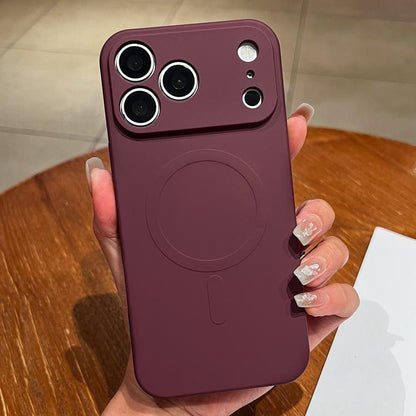 Solid Color Liquid Silicone MagSafe Magnetic Phone Case, For iPhone 17 Pro Max
