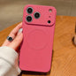 Solid Color Liquid Silicone MagSafe Magnetic Phone Case, For iPhone 17 Pro