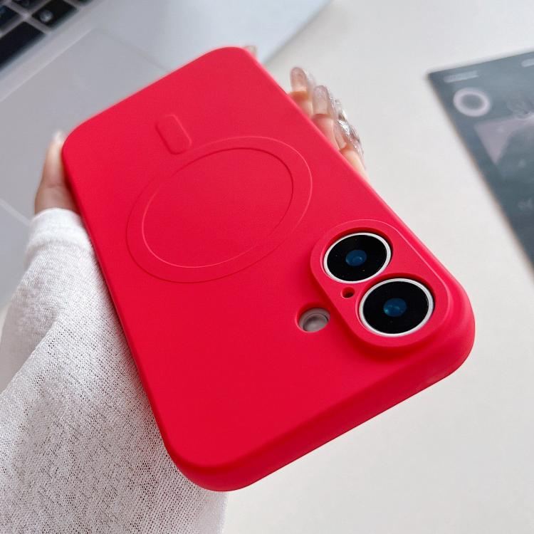 Solid Color Liquid Silicone MagSafe Magnetic Phone Case, For iPhone 17