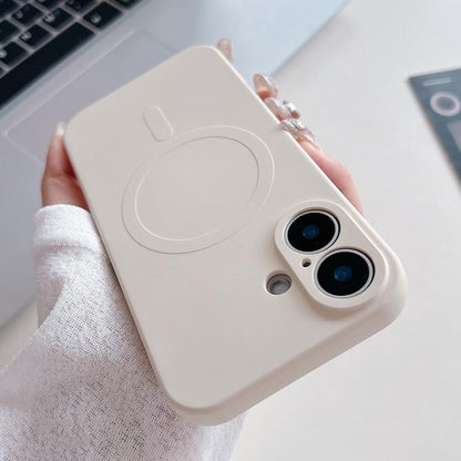 Solid Color Liquid Silicone MagSafe Magnetic Phone Case, For iPhone 17