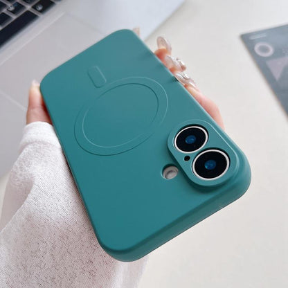Solid Color Liquid Silicone MagSafe Magnetic Phone Case, For iPhone 17