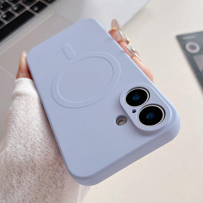 Solid Color Liquid Silicone MagSafe Magnetic Phone Case, For iPhone 17