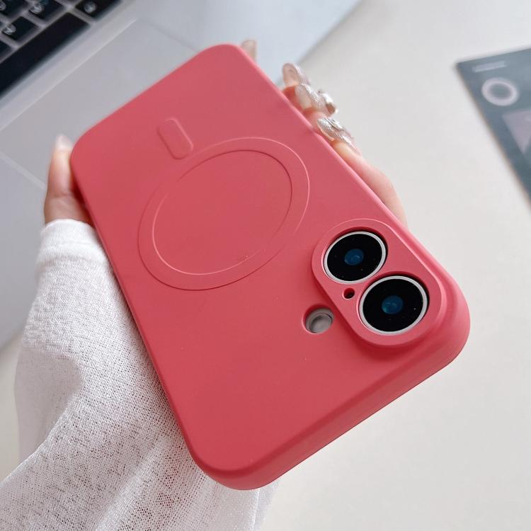 Solid Color Liquid Silicone MagSafe Magnetic Phone Case, For iPhone 17