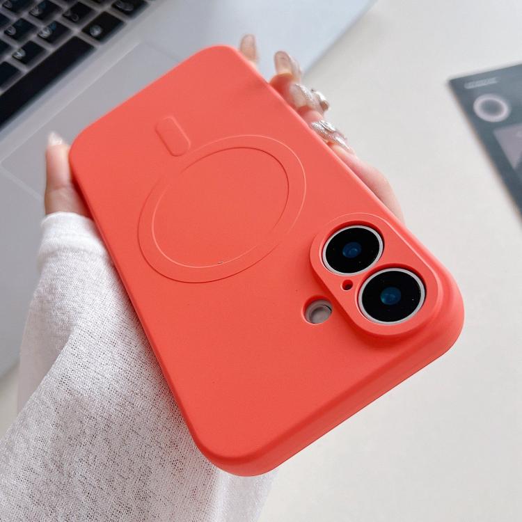 Solid Color Liquid Silicone MagSafe Magnetic Phone Case, For iPhone 17