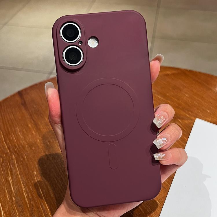 Solid Color Liquid Silicone MagSafe Magnetic Phone Case, For iPhone 17