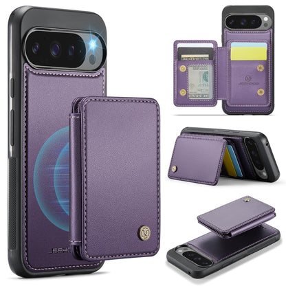 JEEHOOD J05 Business Magnetic Style RFID Leather Phone Case, For Google Pixel 10a, For Google Pixel 9a, For Google Pixel 9 Pro XL, For Google Pixel 9 / 9 Pro