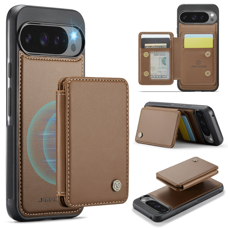 JEEHOOD J05 Business Magnetic Style RFID Leather Phone Case, For Google Pixel 10a, For Google Pixel 9a, For Google Pixel 9 Pro XL, For Google Pixel 9 / 9 Pro