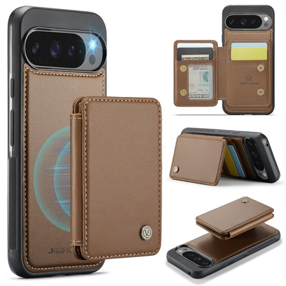 JEEHOOD J05 Business Magnetic Style RFID Leather Phone Case, For Google Pixel 10a, For Google Pixel 9a, For Google Pixel 9 Pro XL, For Google Pixel 9 / 9 Pro