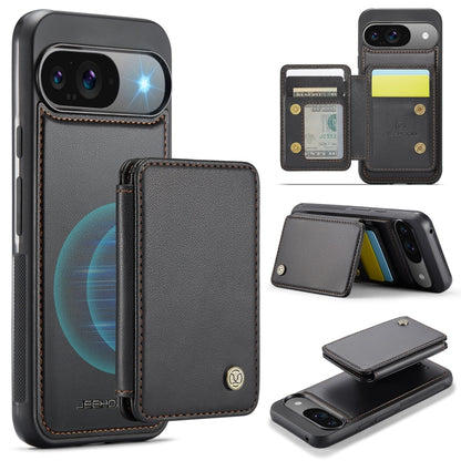 JEEHOOD J05 Business Magnetic Style RFID Leather Phone Case, For Google Pixel 10a, For Google Pixel 9a, For Google Pixel 9 Pro XL, For Google Pixel 9 / 9 Pro