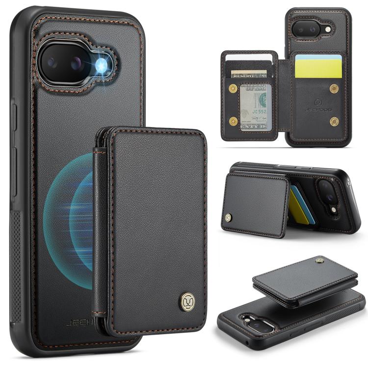 JEEHOOD J05 Business Magnetic Style RFID Leather Phone Case, For Google Pixel 10a, For Google Pixel 9a, For Google Pixel 9 Pro XL, For Google Pixel 9 / 9 Pro