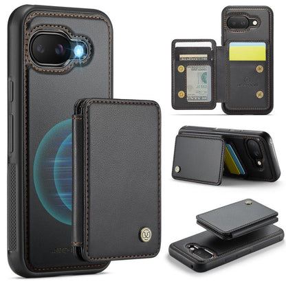 JEEHOOD J05 Business Magnetic Style RFID Leather Phone Case, For Google Pixel 10a, For Google Pixel 9a, For Google Pixel 9 Pro XL, For Google Pixel 9 / 9 Pro