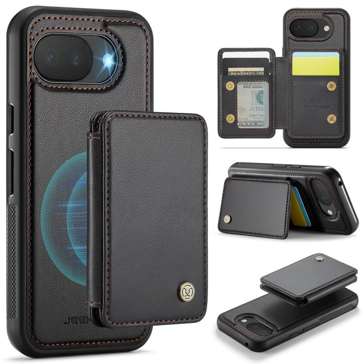 JEEHOOD J05 Business Magnetic Style RFID Leather Phone Case, For Google Pixel 10a, For Google Pixel 9a, For Google Pixel 9 Pro XL, For Google Pixel 9 / 9 Pro