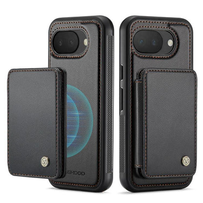 JEEHOOD J05 Business Magnetic Style RFID Leather Phone Case, For Google Pixel 10a, For Google Pixel 9a, For Google Pixel 9 Pro XL, For Google Pixel 9 / 9 Pro