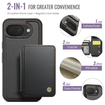 JEEHOOD J05 Business Magnetic Style RFID Leather Phone Case, For Google Pixel 10a, For Google Pixel 9a, For Google Pixel 9 Pro XL, For Google Pixel 9 / 9 Pro
