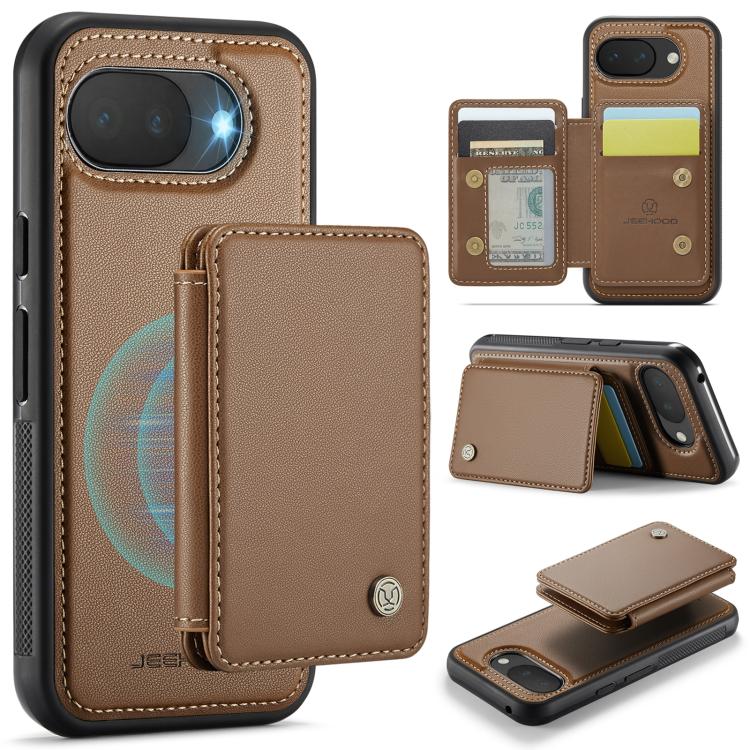 JEEHOOD J05 Business Magnetic Style RFID Leather Phone Case, For Google Pixel 10a, For Google Pixel 9a, For Google Pixel 9 Pro XL, For Google Pixel 9 / 9 Pro