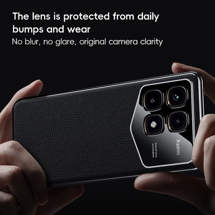 First Layer Cowhide Leather Electroplated PC Phone Case, For Redmi K70 Ultra, For Redmi K70 / K70 Pro, For Redmi K70 Champion