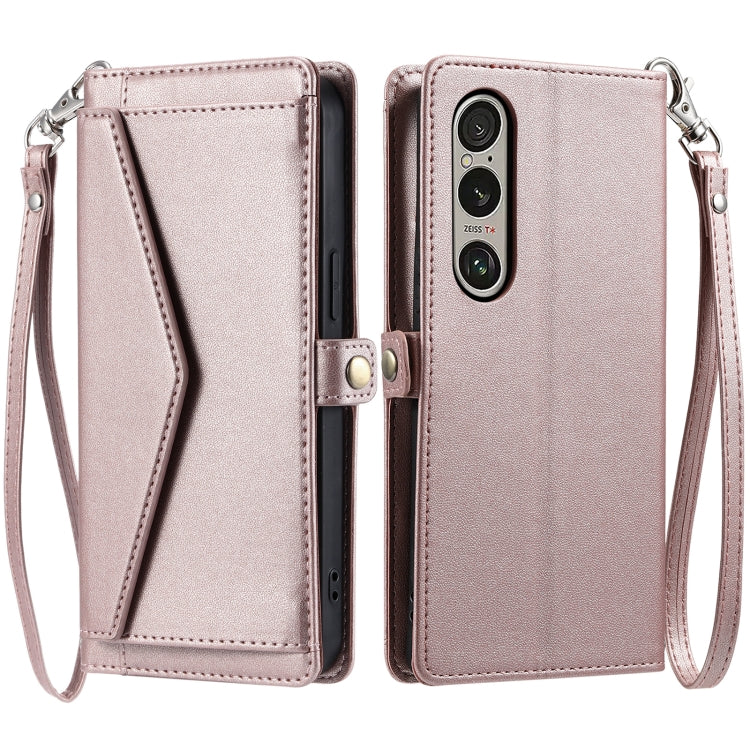 Wallet Multi-card Slot Leather Phone Case with Lanyard