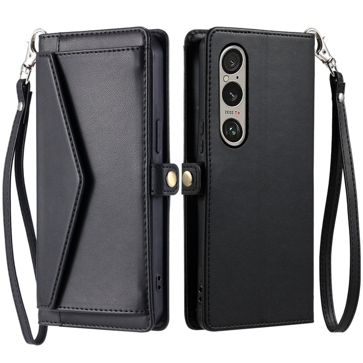 Wallet Multi-card Slot Leather Phone Case with Lanyard