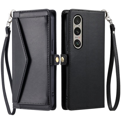 Wallet Multi-card Slot Leather Phone Case with Lanyard