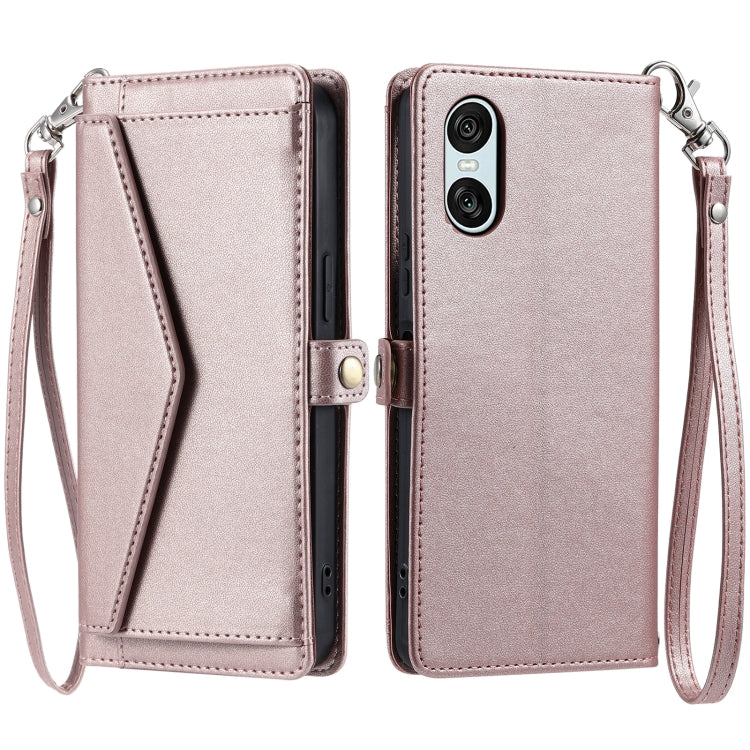 Wallet Multi-card Slot Leather Phone Case with Lanyard