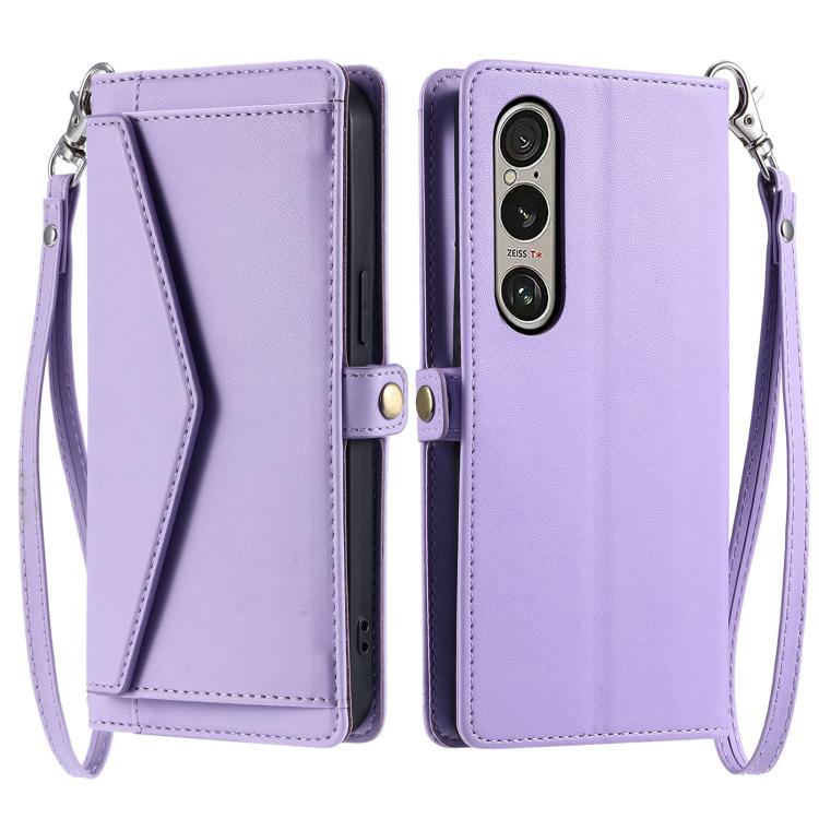 Wallet Multi-card Slot Leather Phone Case with Lanyard