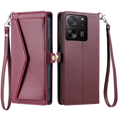 Wallet Multi-card Slot Leather Phone Case with Lanyard