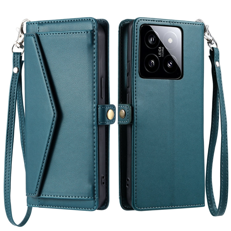 Wallet Multi-card Slot Leather Phone Case with Lanyard