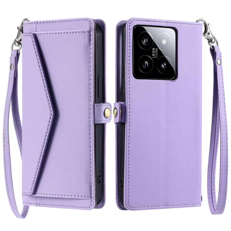 Wallet Multi-card Slot Leather Phone Case with Lanyard
