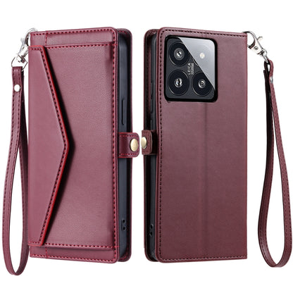 Wallet Multi-card Slot Leather Phone Case with Lanyard