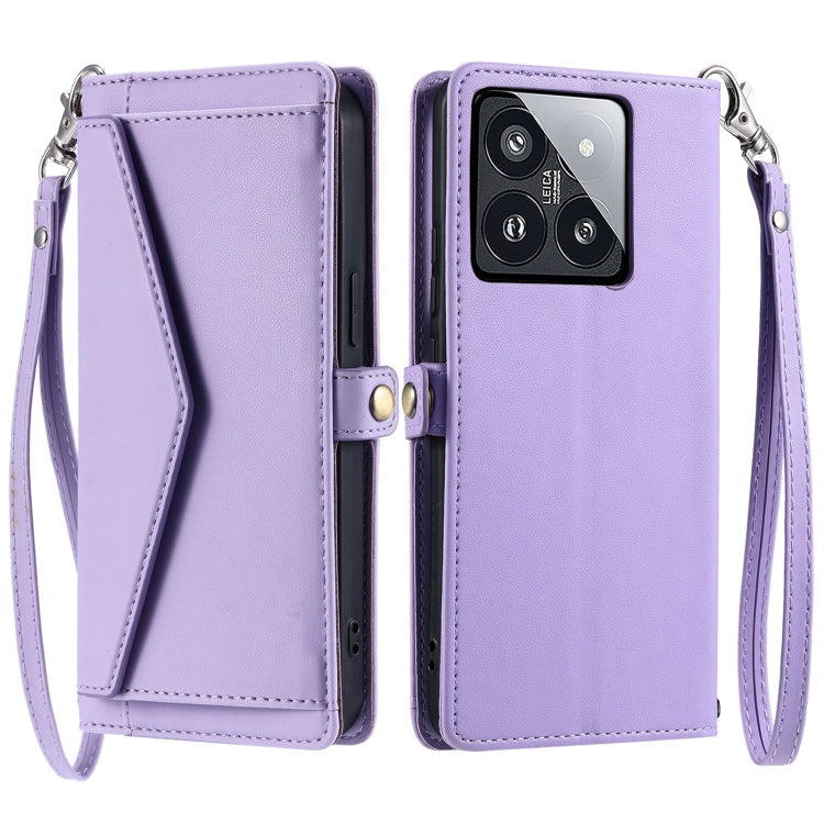 Wallet Multi-card Slot Leather Phone Case with Lanyard