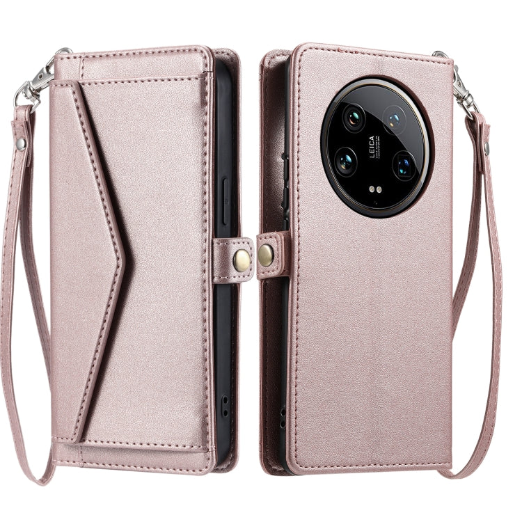 Wallet Multi-card Slot Leather Phone Case with Lanyard