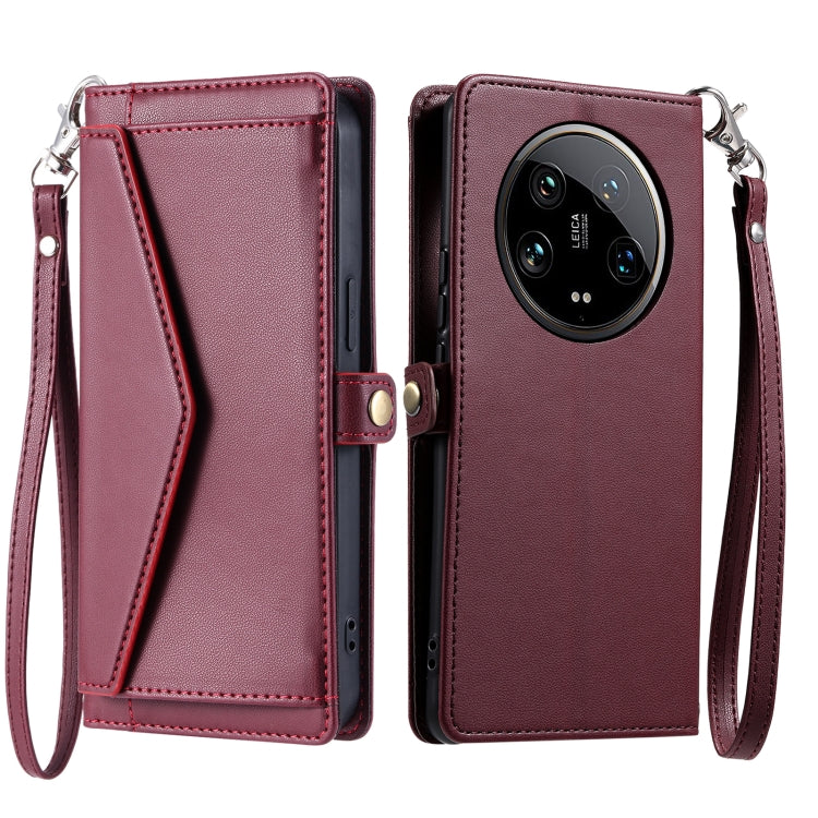 Wallet Multi-card Slot Leather Phone Case with Lanyard