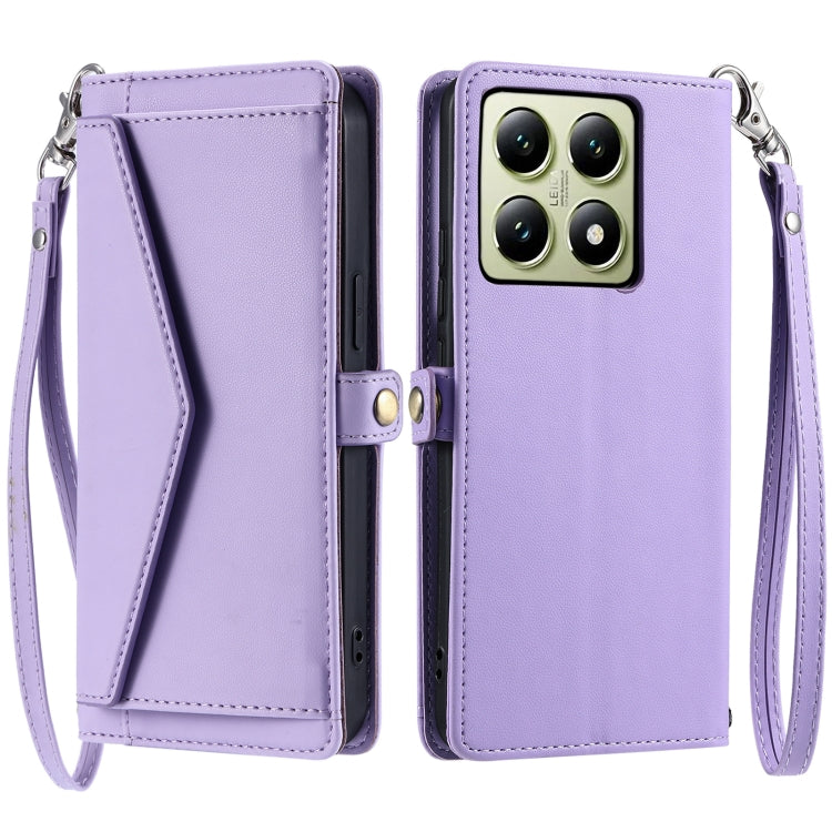 Wallet Multi-card Slot Leather Phone Case with Lanyard