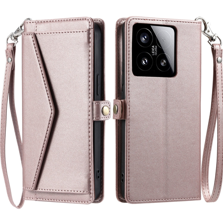 Wallet Multi-card Slot Leather Phone Case with Lanyard