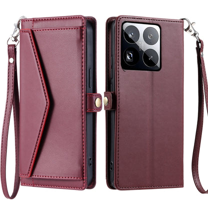 Wallet Multi-card Slot Leather Phone Case with Lanyard