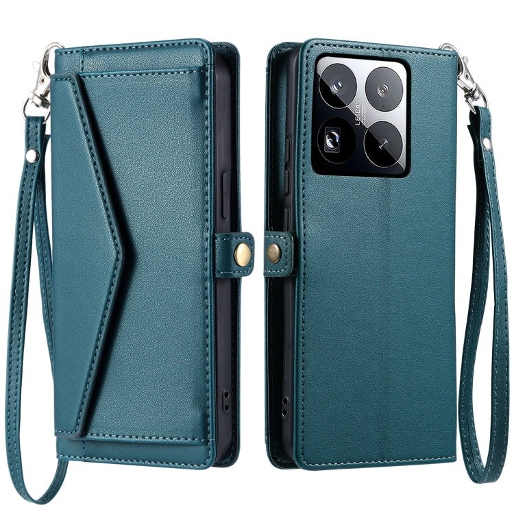 Wallet Multi-card Slot Leather Phone Case with Lanyard
