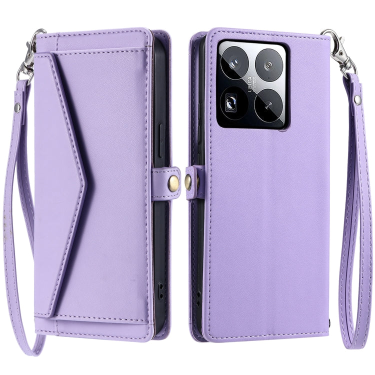 Wallet Multi-card Slot Leather Phone Case with Lanyard