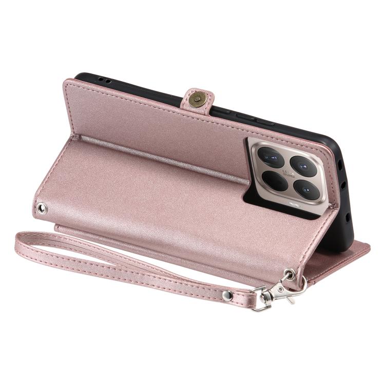 Wallet Multi-card Slot Leather Phone Case with Lanyard