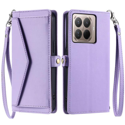 Wallet Multi-card Slot Leather Phone Case with Lanyard