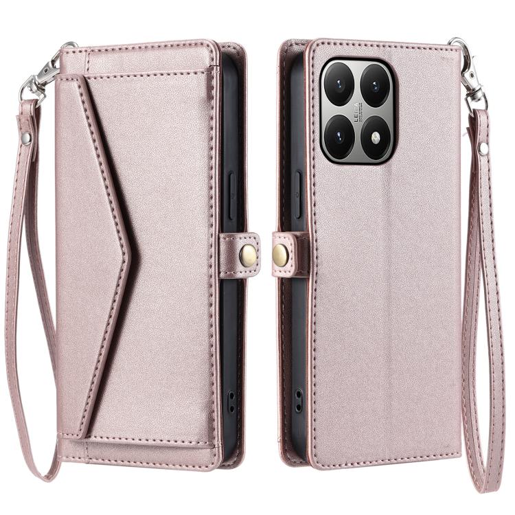 Wallet Multi-card Slot Leather Phone Case with Lanyard