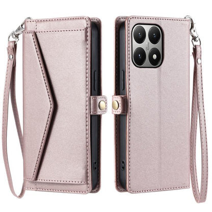 Wallet Multi-card Slot Leather Phone Case with Lanyard