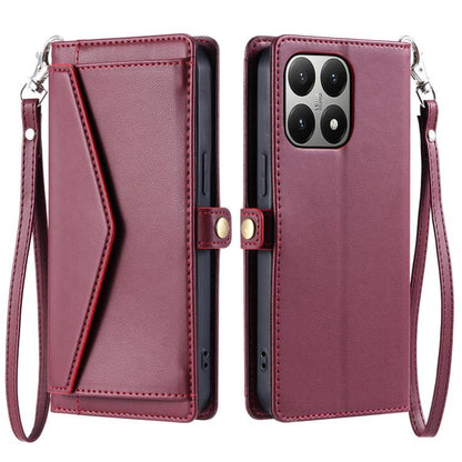 Wallet Multi-card Slot Leather Phone Case with Lanyard
