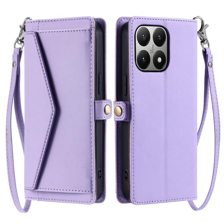 Wallet Multi-card Slot Leather Phone Case with Lanyard