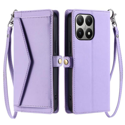 Wallet Multi-card Slot Leather Phone Case with Lanyard