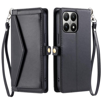 Wallet Multi-card Slot Leather Phone Case with Lanyard