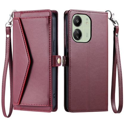 Wallet Multi-card Slot Leather Phone Case with Lanyard, Series 1